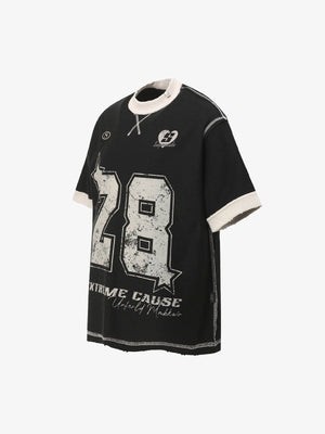 Distressed NO. 28 Jersey T-Shirt - thumbnail 15