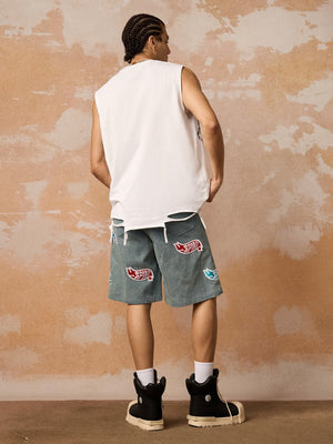 Retro Tattered Print Vest - thumbnail 6