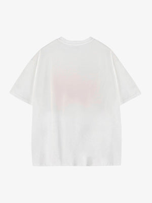 Letter print tee – White, back | XoKool