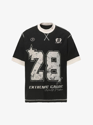 Distressed NO. 28 Jersey T-Shirt - thumbnail 14