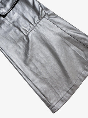 RO Style Matte Coated Leather Baggy Trousers - thumbnail 11