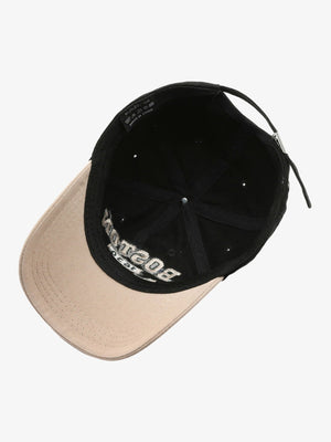 Gorra de béisbol retro bicolor con bordado de Boston – parte inferior de la visera con bordado | XoKool