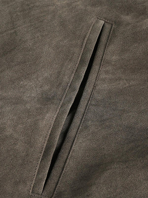 Retro Suede Detroit Motorcycle Jacket - thumbnail 12