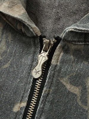 Chaqueta de camuflaje con cierre – Detalle del cierre | XoKool