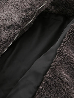 Fur Hooded Quilted Sherpa Jacket - thumbnail 17