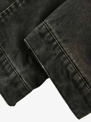 Retro Washed Distressed Multi-Pocket Work Jacket - thumbnail 12