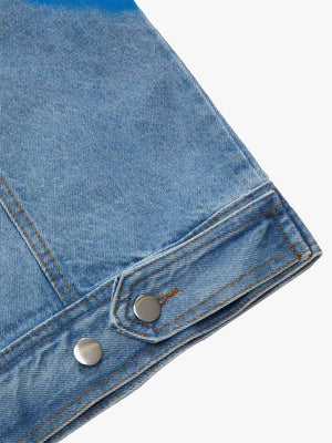 Denim vest – waist tab close-up | XoKool