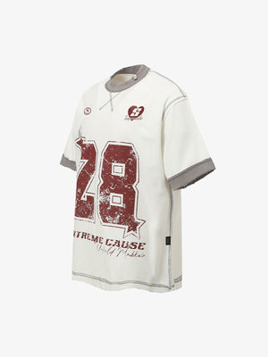 Distressed NO. 28 Jersey T-Shirt - thumbnail 9