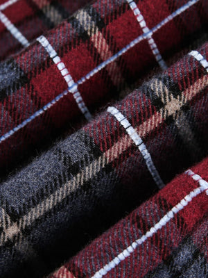 Retro Faux Two-Piece Plaid Shirt - thumbnail 13