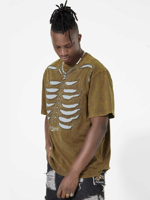 Skelett T-Shirt – am Model, Vorderansicht nah | XoKool