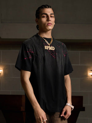Vintage Washed Dot Spray T-Shirt - thumbnail 3