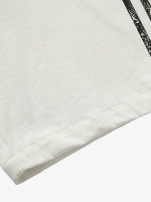 Gestreiftes Raglan T-Shirt – Off-White, Ärmeldetail | XoKool