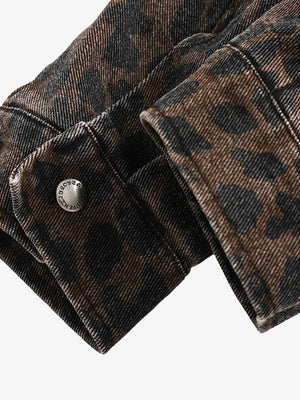 Vintage Washed Cheetah Denim Jacket - thumbnail 15