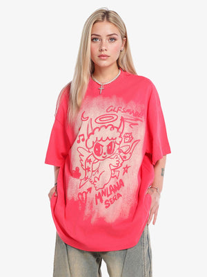 Oversized Angel Graphic T-Shirt - thumbnail 16