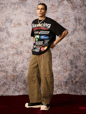 Cheetah Print Barrel Pants - thumbnail 4