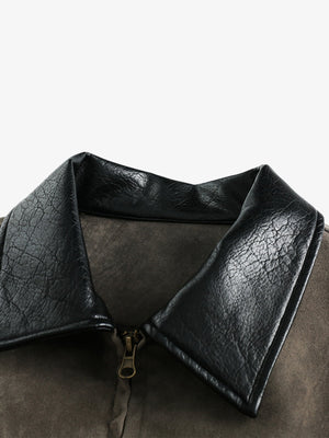 Retro Suede Detroit Motorcycle Jacket - thumbnail 18