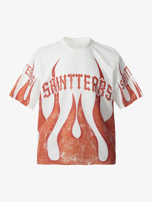 Flame Graphic Crew Neck T-Shirt - thumbnail 1