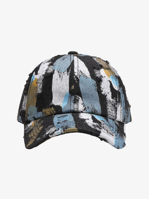 Distressed Abstract Print Baseball Cap - thumbnail 1