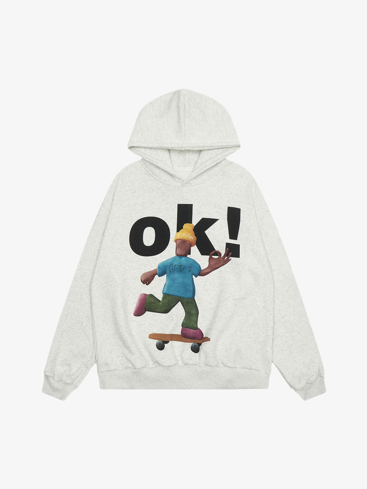 Skateboard Character Printed Hoodie