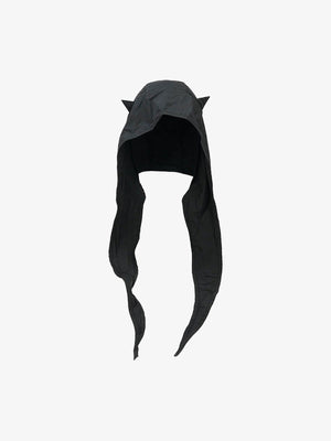 Black Wind Devil Horn Pullover Hat - thumbnail 1