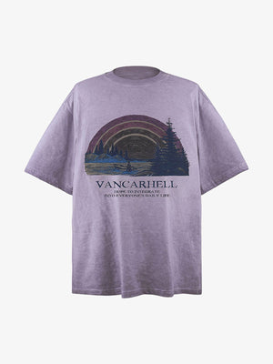 Rainbow Print Crew Neck T-Shirt - thumbnail 1