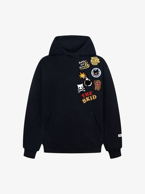 Street Embroidered Letter Badge Hoodie - thumbnail 1