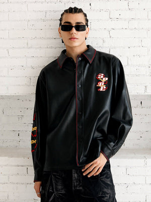 Original Embroidered Leather Shirt - thumbnail 2