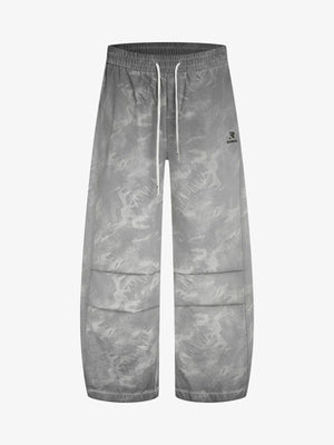 Retro Dirty-Dyed Paratrooper Barrel Pants - thumbnail 1