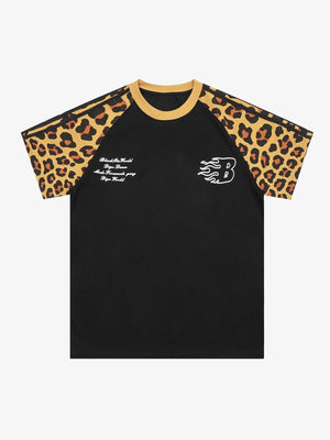 Cheetah Print Raglan Sleeve T-Shirt - thumbnail 1
