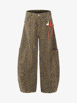 Cheetah Print Barrel Pants - thumbnail 1