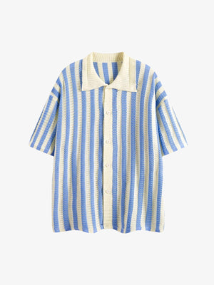 Cleanfit Striped Knit Cardigan Shirt - thumbnail 1