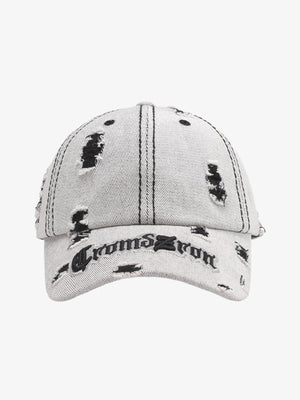 Distressed Letter Embroidery Baseball Cap - thumbnail 3