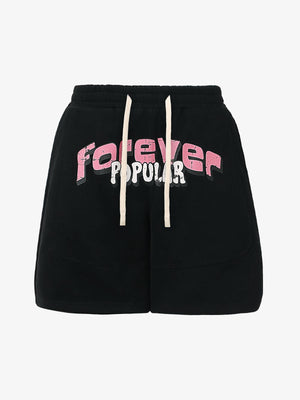Graffiti Drawstring Cotton Shorts - thumbnail 3