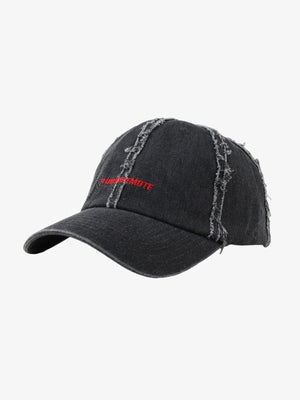 Distressed Denim Baseball Cap - thumbnail 1