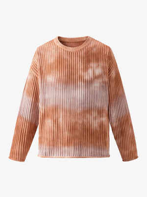Gradient Ombre Knit Crew Neck Sweater - thumbnail 3