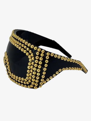 Punk Party Oversized Square Studded Sunglasses - thumbnail 3