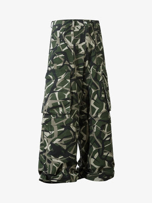 Camouflage Multi-Pocket Cargo Pants - thumbnail 1
