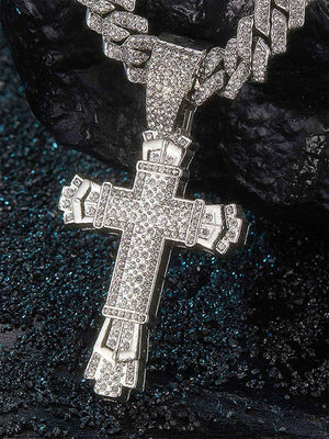 Diamond Cross Necklace - thumbnail 3