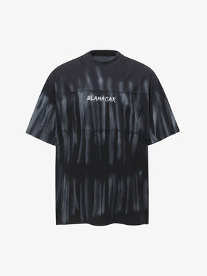 Oversized Tie-Dye Embroidered Letter T-Shirt - thumbnail 1