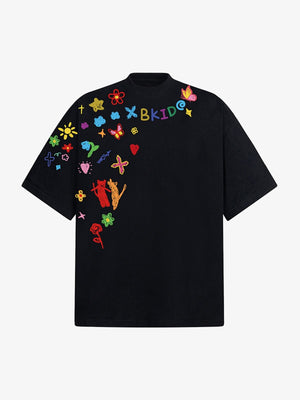 Retro Graffiti Hand-Painted T-Shirt - thumbnail 2