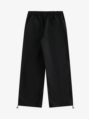 Wide Leg Trainingshose mit Kontrasteinsätzen – Schwarz, Rückseite flach | XoKool