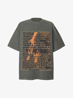 Washed Graphic Crew Neck T-Shirt - thumbnail 7