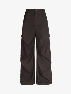 Woven Retro Cleanfit Pleated Drape Pants - thumbnail 2