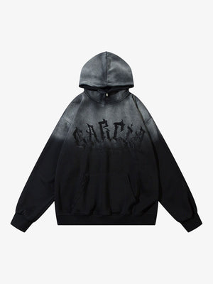 Gradient hoodie – Grey Ombre, front view | XoKool