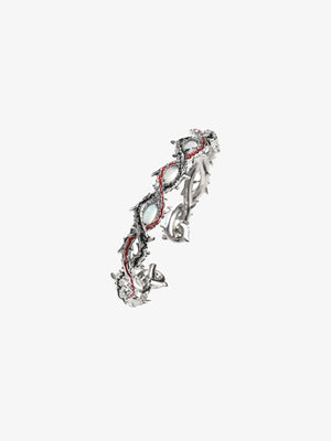 Thorn Cuff Bracelet with Pink Stones – side angle view | XoKool