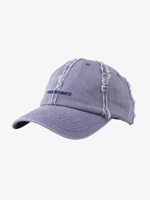 Distressed Denim Baseball Cap - thumbnail 3