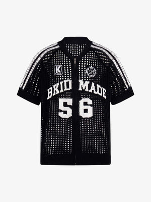 Mesh Zip-Up Sports Jersey Short Sleeve Shirt - thumbnail 8