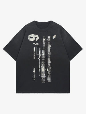 Distressed Digital Print T-shirt - thumbnail 3