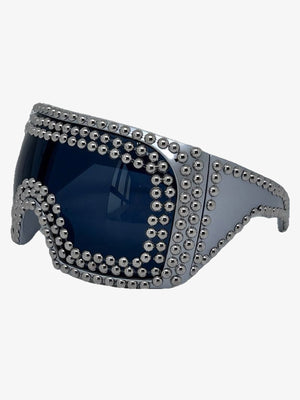 Punk Party Oversized Square Studded Sunglasses - thumbnail 2