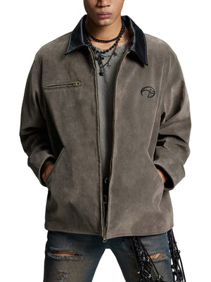 Retro Suede Detroit Motorcycle Jacket - thumbnail 2